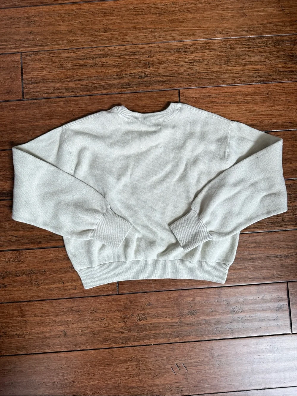 Aerie Cream Crewneck Sweatshirt Sweater Size S | Cozy Boho 100% Cotton